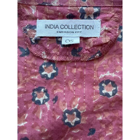 Emerson Fry Francina Caftan Rose Lurex One Size Vacation Resort Wear Boho - Picture 9 of 10